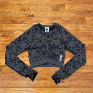 Gymshark Adapt Camo Seamless Long Sleeve Crop Top